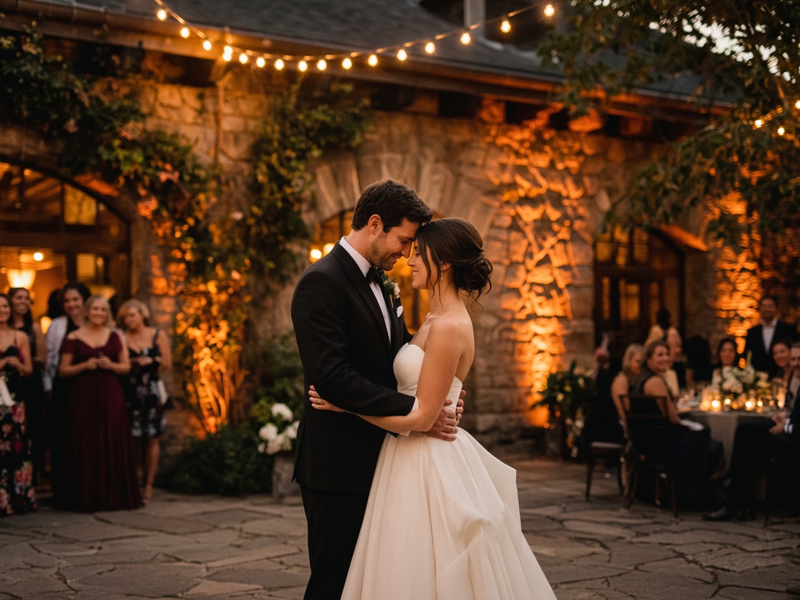 Couple dancing at an Okanagan wedding reception